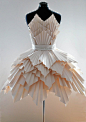 ℘ Paper Dress Prettiness ℘ art dress made of paper - Ideas for art class