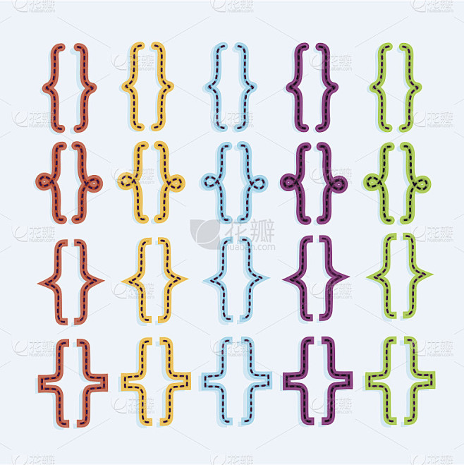一组大括号或花括号图标。