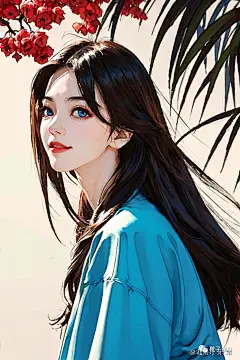 美图壁纸 线条水彩游江南