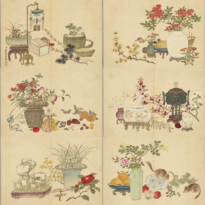 今日一赏～韶景旉芳册图 - 小红书-花瓣网
