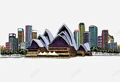 手绘意大利歌剧院插画 页面网页 平面电商 创意素材