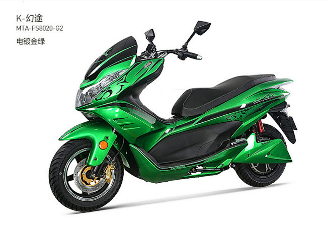绿源电动车幻途火鹰踏板电摩碟刹跑车酷车80v1500w高配mtafs8020g2