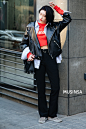 绅士/ Apgujeong_GoungYoung_Korean_Women_T_shirt_shirt_Lader_Jacket_Pants_Cross_back_Snicker