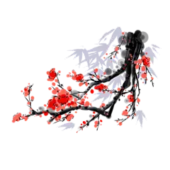 【米图网-52mitu.com】梅花 冬天 冬季 腊梅 中式 元素 水墨梅花