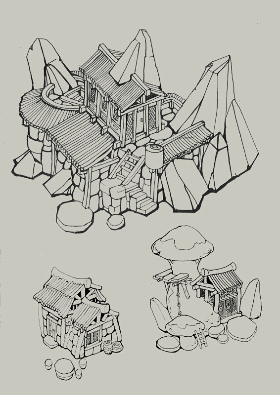 场景草图速写243