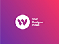 Logo Redesign Concept #1 (Web Designer News) w logo web designer news logo n purple red news designer web