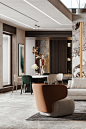 现代客厅餐厅，沙发，茶几，装饰画-室内设计-拓者设计吧