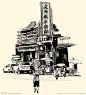素描城市建筑