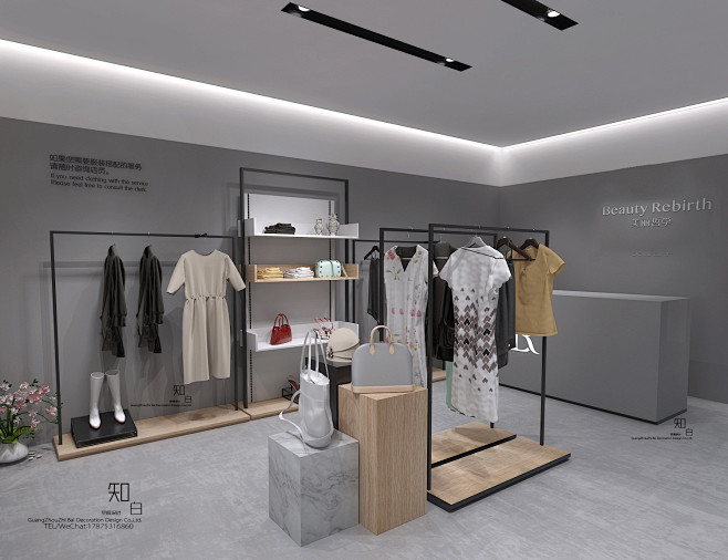 快时尚女装店，服装店设计，店铺设计