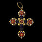 16—19世纪华丽的宝石十字架项链。