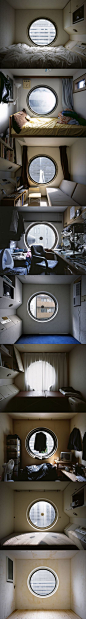 this is capsule hotel in japan...giving me interesting ideas for the comic I'm developing...: 

同样的空间，被赋予了很多种可能。它就变得独一无二起来。