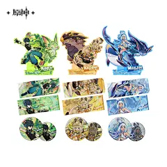 【原神官方】绮绘的踪绪系列徽章 立牌 镭射票 Genshin-tmall.com天猫