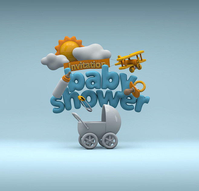 C4D-低边形#2.5D #扁平化风格#...