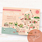 Custom Birthday Map Wedding Map Save the Date Schedule of