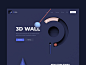 3D Wall - Landing Page colors illustration one clean design web ux ui page landing
