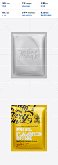 10645 面膜眼膜铝箔包装袋产品包装样机展示素材 yellow images