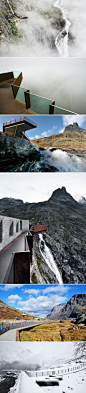 『Where trolls climb the mountains』挪威Trollstigen森林公园的景观建筑。