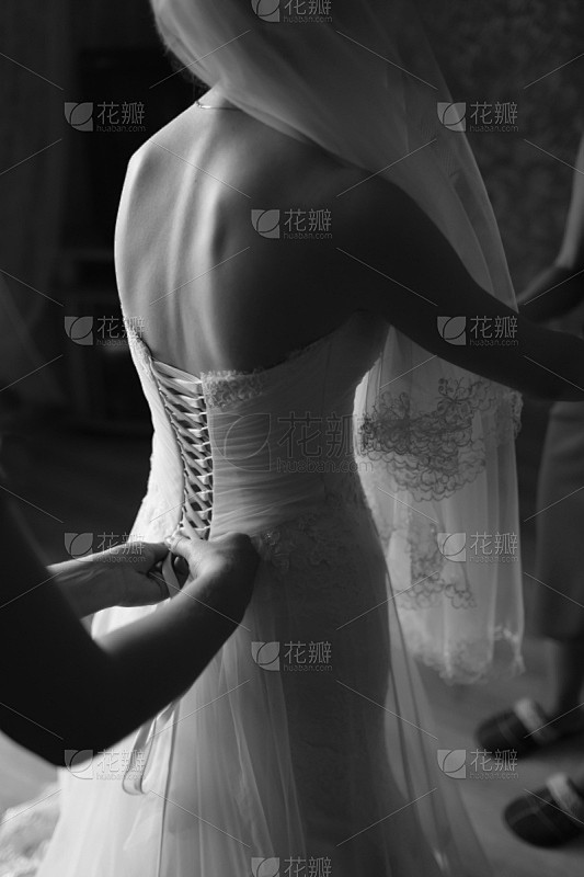 新娘,穿衣服,早晨,魔法,垂直画幅,美,...