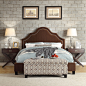 INSPIRE Q Fletcher Chocolate Chenille Nailhead Arch Curved Upholstered Bed | Overstock.com Shopping - The Best Deals on Beds