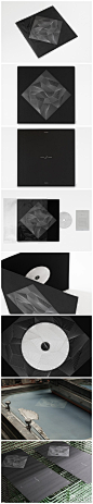 Design360：【180GD平面设计】意大利设计工作室Artiva设计的Hunter Game唱片封套。丝网印刷。黑与银，粗与细，极简与繁复，对比之中自有一番意味深长。www.design360.cn