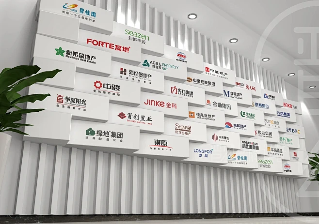 合作方logo墙这样设计-花瓣网