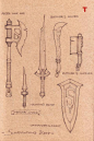 古老神兵手绘本现世 魔兽世界武器原型图-WOW原画-游久@北坤人素材
