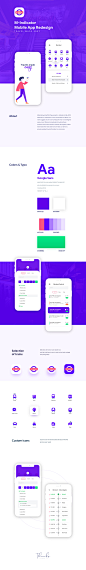 出行打车地图类旅行APP设计  UI设计展示 M-lndicator Mobile APP Redesign