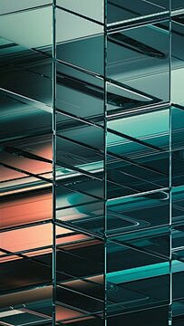 点击来源直接获取大图文件 |梯度多层玻璃背景 3D 渲染