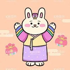 卡通小兔子  - 源文件下载【酷图网】卡通小兔子,小兔子,兔年,小白兔,兔年icon,