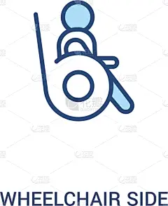 侧面视角,轮椅,计算机图标,概念,两个物体,白色,轮廓,白昼,健康保健,人