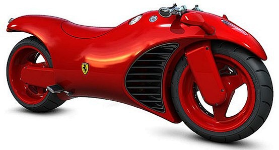 法拉利做的一輛概念摩托車！