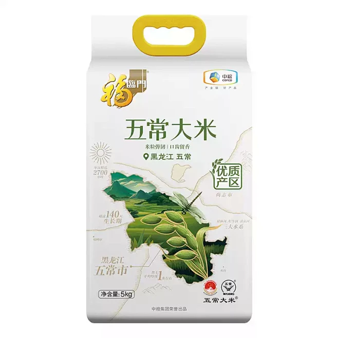 福临门五常大米5kg 优质一等大米 长粒香米 黑龙江稻花香中粮出品-tmall.com天猫-花瓣网