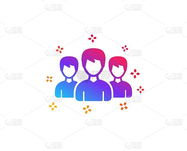 Group icon. Users or Teamwork sign. Vector素材-花瓣网