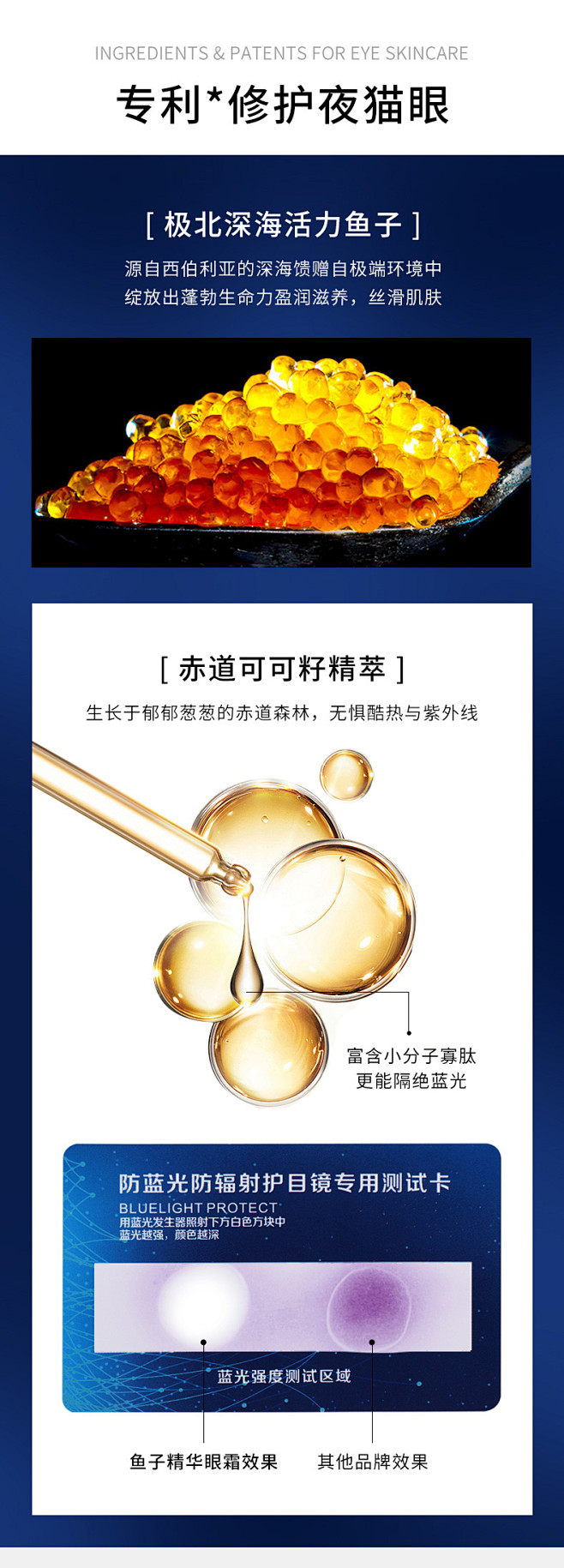 ZLCA鱼子酱精华紧致熬夜眼霜黑眼圈细纹...