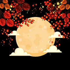 中秋节插画字体海报灯笼玉兔月饼盒包装图案