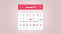 简单甜蜜的日历窗口UI界面设计 