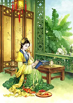 二次元古风言情插画图片ID:VCG211249834358