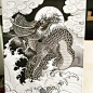 Instagram media by yztattoo - #DRAGON  Painting process#yangzhuo #yzstudio #yztattoo