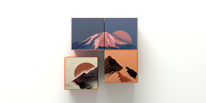 吾滴茶 茶叶 包装 品牌 插画 山 礼盒...