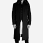 【無明】设计师品牌男士长款大衣假两件中式羊毛呢风衣外套 {敕}-淘宝