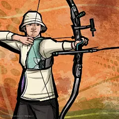 手绘插画之射箭运动员