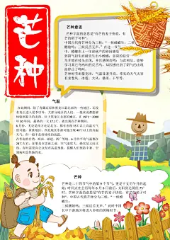 芒种节气手抄报小报