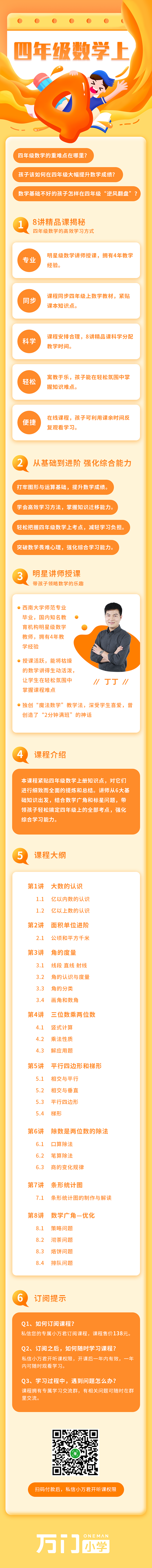 万门 数学课程长图 运营h5 小学课程 ...