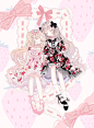 给@第十四季Lolita  画的草莓香氛的立绘（虽然是坐姿）~~ ​​​​