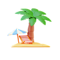 Island 3D Illustration