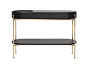 Steel and wood console table with shelving MOON | Console table by HC28 Cosmo