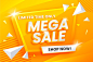 Colorful 3d sales background concept Free Vector