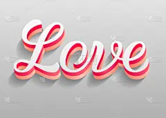 I love you. Valentine's Day holiday background, 3d vector illustration 10eps