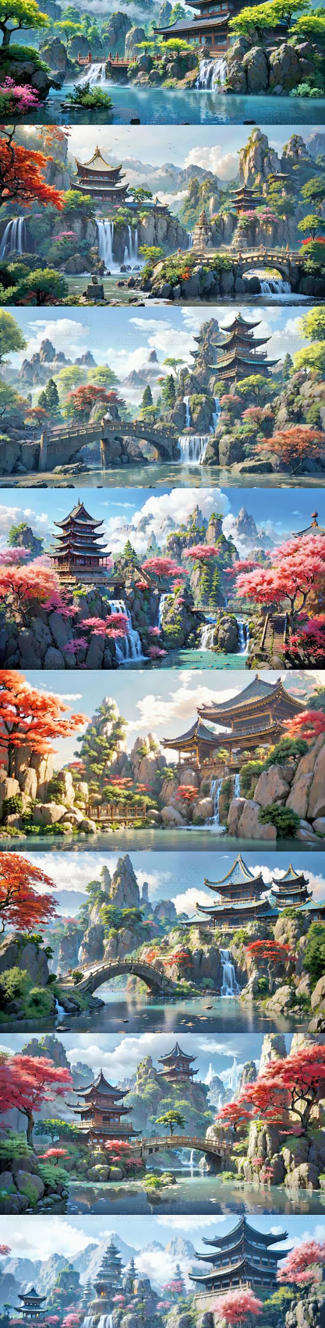 AI国风唯美写实武侠场景图片素材 影视游戏概念设定 背景插画设计-花瓣网