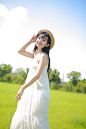 小清新日系美女田园风格户外阳光养眼写真图片